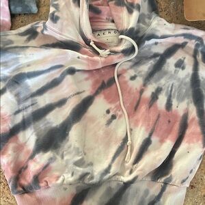 Aero Tie-Dye Pullover Hoodie - Pink & Gray
